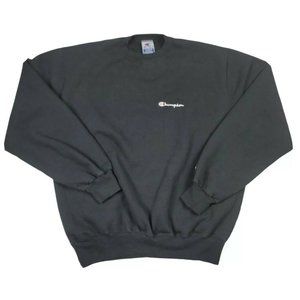 Vintage Champion Crewneck Pullover Sweatshirt Black Men's XL